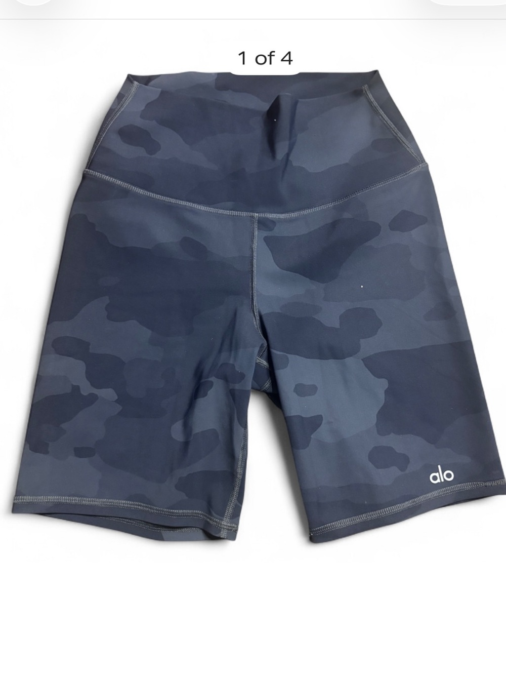 ALO Yoga Black Camp Legging with White Logo